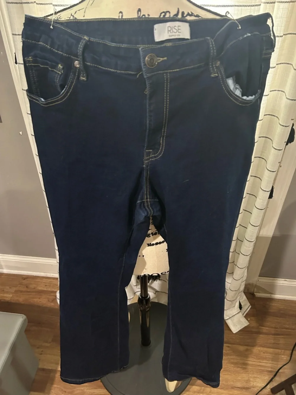 Dark Navy Bootcut Jeans Size 17